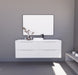 600-1800*450*550mm ABS Bali Matt White MR Melamined Board Panel With PVC Coating Fluted Wall Hung Vanity - HD reno