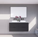 600-1800*450*550mm ABS Bali Matt Black MR Melamined Board Panel With PVC Coating Fluted Wall Hung Vanity - HD reno
