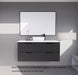 600-1800*450*550mm ABS Bali Matt Black MR Melamined Board Panel With PVC Coating Fluted Wall Hung Vanity - HD reno