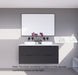 600-1800*450*550mm ABS Bali Matt Black MR Melamined Board Panel With PVC Coating Fluted Wall Hung Vanity - HD reno