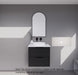 600-1800*450*550mm ABS Bali Matt Black MR Melamined Board Panel With PVC Coating Fluted Wall Hung Vanity - HD reno