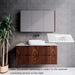 600-1800*450*550mm ABS Bali Brown Oak MR Melamined Board Panel With PVC Coating Fluted Wall Hung Vanity - HD reno