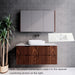 600-1800*450*550mm ABS Bali Brown Oak MR Melamined Board Panel With PVC Coating Fluted Wall Hung Vanity - HD reno