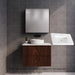 600-1800*450*550mm ABS Bali Brown Oak MR Melamined Board Panel With PVC Coating Fluted Wall Hung Vanity - HD reno
