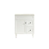 750*455*860mm POS Harrington Matt White PVC Constructed Freestanding Vanity With Legs - Right Hand Drawer