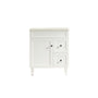 750*455*860mm POS Harrington Matt White PVC Constructed Freestanding Vanity With Kick Board - Right Hand Drawer - HD reno