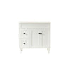 900*455*860mm POS Harrington Matt White PVC Constructed Freestanding Vanity With Legs - Left Hand Drawer
