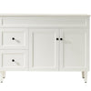 1200*455*860mm POS Harrington Matt White PVC Constructed Freestanding Vanity With Legs - Left Hand Drawer