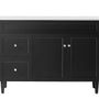 1200*455*860mm POS Harrington Matt Black PVC Constructed Freestanding Vanity With Legs - Left Hand Drawer - HD reno