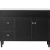 1200*455*860mm POS Harrington Matt Black PVC Constructed Freestanding Vanity With Kick Board - Left Hand Drawer