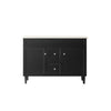 1200*455*860mm POS Harrington Matt Black PVC Constructed Freestanding Vanity With Kick Board - Middle Drawer