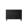 1200*455*860mm POS Harrington Matt Black PVC Constructed Freestanding Vanity With Legs - Middle Drawer - HD reno