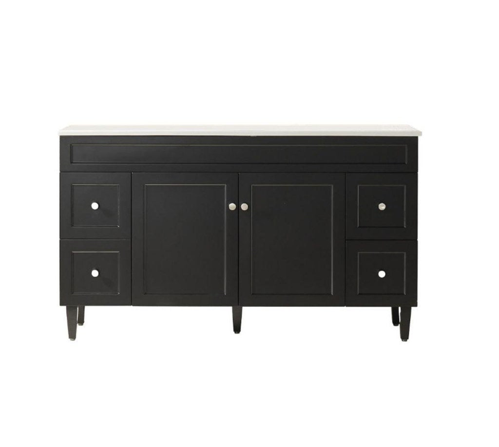 1500*460*880mm Poseidon Harrington Matt Black PVC Freestanding Vanity ...