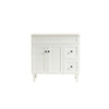 900*455*860mm POS Harrington Matt White PVC Constructed Freestanding Vanity With Legs - Right Hand Drawer