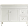 1200*455*860mm POS Harrington Matt White PVC Constructed Freestanding Vanity With Legs - Right Hand Drawer - HD reno