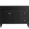 1200*455*860mm POS Harrington Matt Black PVC Constructed Freestanding Vanity With Kick Board - Right Hand Drawer