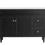1200*455*860mm POS Harrington Matt Black PVC Constructed Freestanding Vanity With Legs - Right Hand Drawer - HD reno