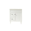 750*455*860mm POS Harrington Matt White PVC Constructed Freestanding Vanity With Legs - Left Hand Drawer