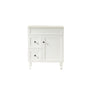 750*455*860mm POS Harrington Matt White PVC Constructed Freestanding Vanity With Legs - Left Hand Drawer - HD reno