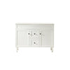 1200*455*860mm POS Harrington Matt White PVC Constructed Freestanding Vanity With Legs - Middle Drawer