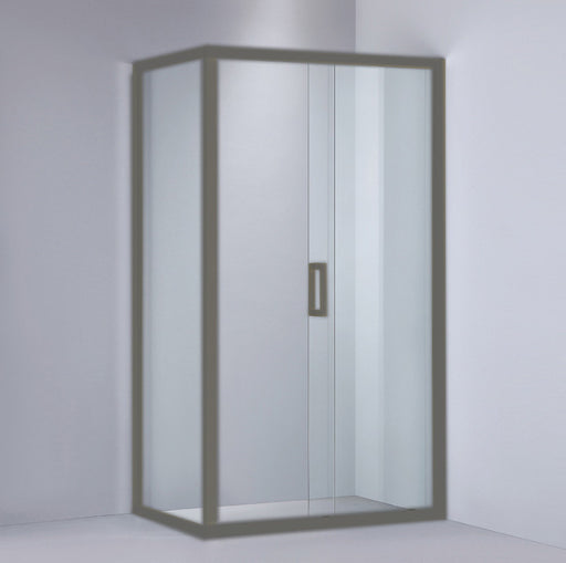 920-1750x2000mm L Shape Shower Screen Sliding Door Gunmetal Grey Semi-frameless 6mm Glass With  Return Panel - HD reno