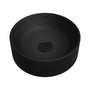 360*360*140mm Reba Luxe Matte Black Vitreous China Round Above Counter Basins