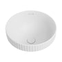 380*380*170mm Fienza Eleanor Matte White Vitreous China Round Fluted Design Insert Basins