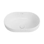 555*385*170mm Fienza Eleanor Gloss White Vitreous China Oval Fluted Design Insert Basins