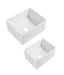 610*459*254mm Lukka Rocca Fine Fireclay Farm House Buttler Gloss White Square Basin Single Bowl With Drainer Undermount Laundry Kitchen Sink