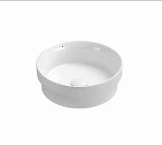 360*360*120mm Lukka Olley Gloss White Ceramic Art Above Counter Basins