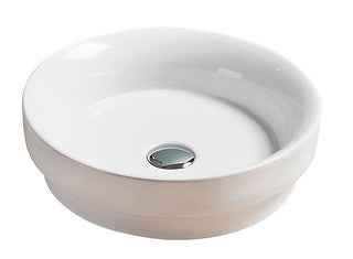 400*400*110mm Lukka Olley Gloss White Ceramic Art Above Counter Basins