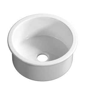 460*460*232mm Lukka Elba Fine Fireclay Round Basin Single Bowl With Drainer Undermount Sinks Laundry Kitchen Sink