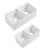 835*459*254mm Lukka Rocca Fine Fireclay Farm House Buttler Gloss White Double Bowls Square Basin With Drainer Undermount Laundry Kitchen Sink