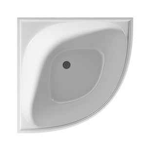1000x1000x635mm Lukka Bingie Diamond Gloss White Acrylic None Overflow Corner Bathtub