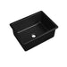 760*459*254mm Lukka Procida Fireclay Matt Black Square Basin Single Bowl With Drainer Inset/Undermount Laundry Kitchen Sink