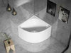 1000x1000x635mm Lukka Bingie Diamond Gloss White Acrylic None Overflow Corner Bathtub