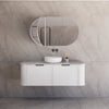 1500*450*450mm ABS Houston Matt White Plywood Curved Single Bowl Wall Hung Vanity