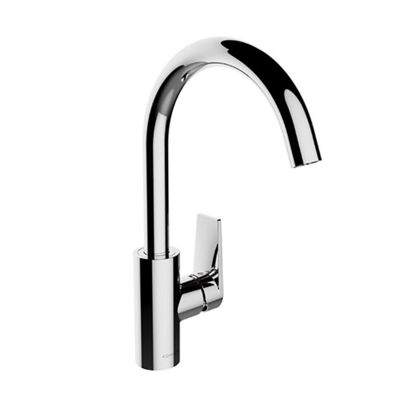 Kohler Taut Chrome/Matt Black Metal Construction Swivel Kitchen Mixer