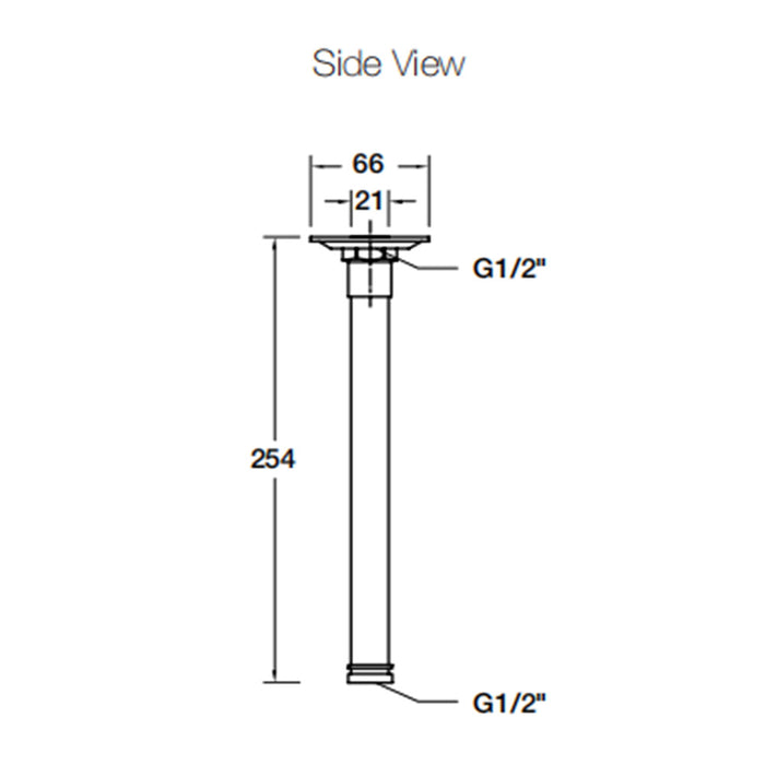 254mm Kohler Chrome Round Ceiling Mount Shower Arm