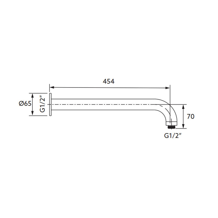 454mm Kohler Statement Chrome/Brushed Nickel/Brushed Brass/Matt Black Round Wall Mount Shower Arm