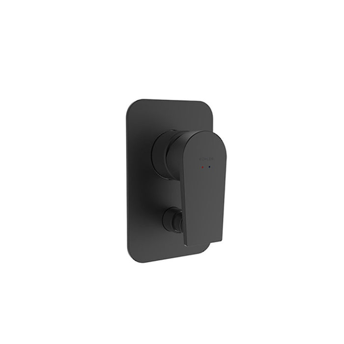 Kohler Taut Bath And Shower Mixer With Diverter Chrome/Matte
Black Tapware
