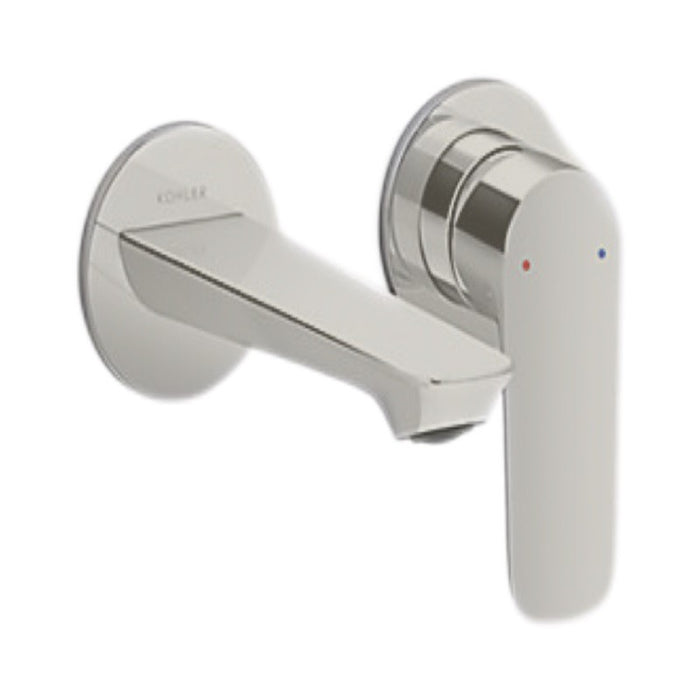 Kohler Aleo S Wall Mount Basin Mixer 165mm Chrome/Matte Black/Brushed Nickel Tapware
