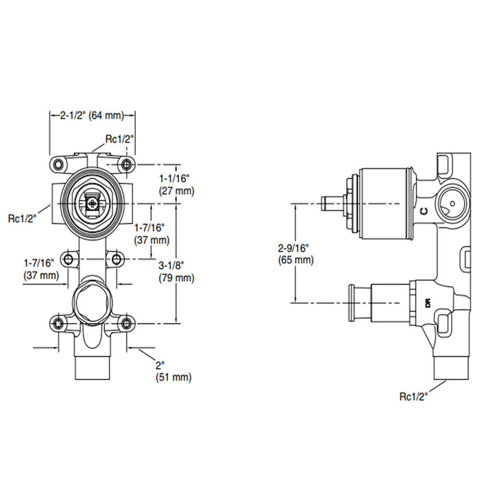 Kohler Aleo S S/B Mixer With Diverter Chrome/Matte Black/Brushed Nickel Tapware