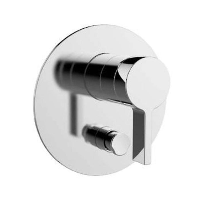 160mm Kohler Components Chrome/Brushed Nickel/Matt Black Round Plate Lever Handle Shower/Bath Mixer With Diverter Thin Trim Kit