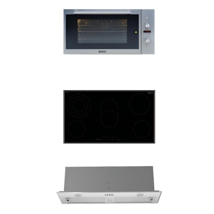 900mm Dilusso Oven Ceramic Cooktop Rangehood Kitchen Package