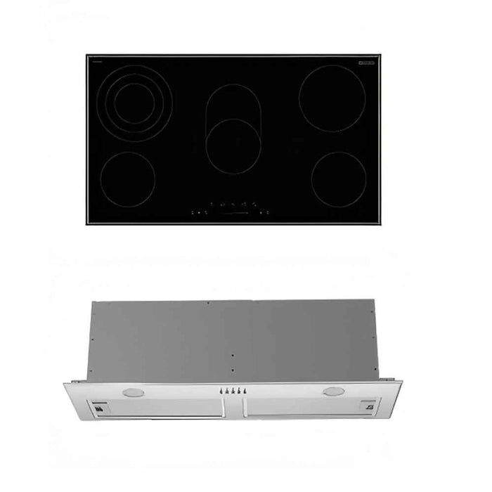 900mm Dilusso Electric Oven + Ceramic Cooktop + Concealed Rangehood Kitchen Appliance Package