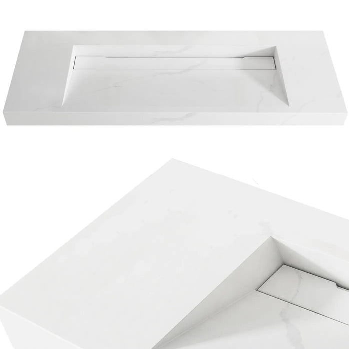 600-1500*470*85mm Otti Moonlight Solid Surface Top Wall Hung Basins