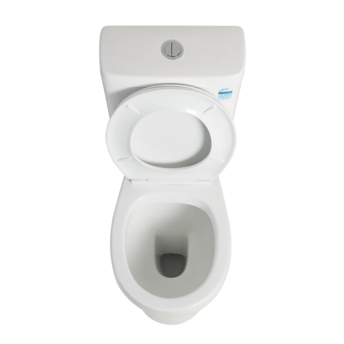 650*380*920mm Poseidon Dingo Box Rim Gloss White Closed Couple Toilet Suite