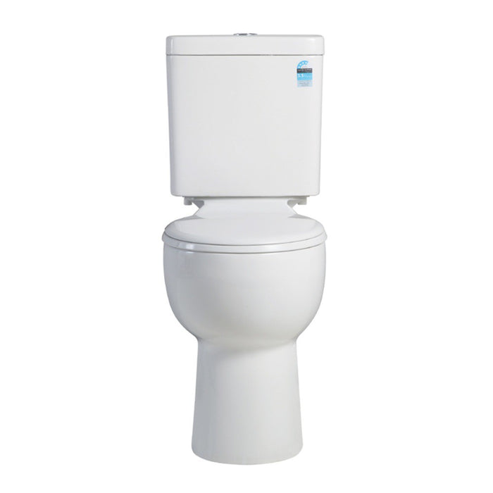 650*380*920mm Poseidon Dingo Box Rim Gloss White Closed Couple Toilet Suite