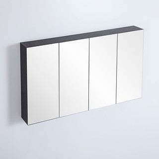 600-1500*750*155mm Poseidon Evie Dark Brown Moisture Resistant Plywood Glass Rectangle Shaving Cabinet
